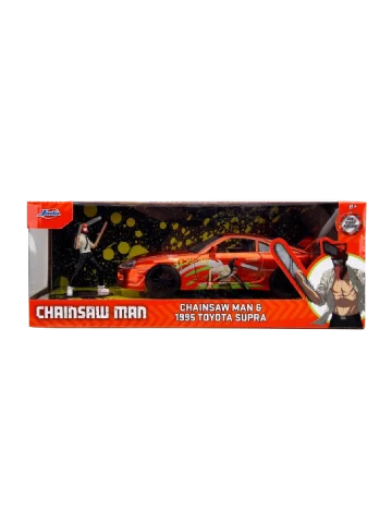 Chainsaw Man 1995 Toyota Supra Die-Cast Metal Vehicle with Chainsaw Man Figure